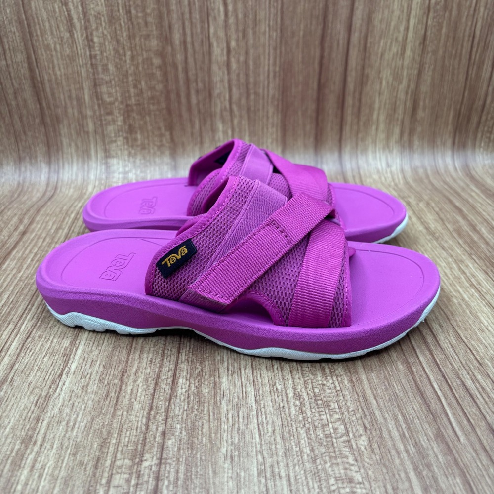 Teva Hurricane Verge Slide Sandals Kids Magenta Excellent‎ Size 2 1136231C